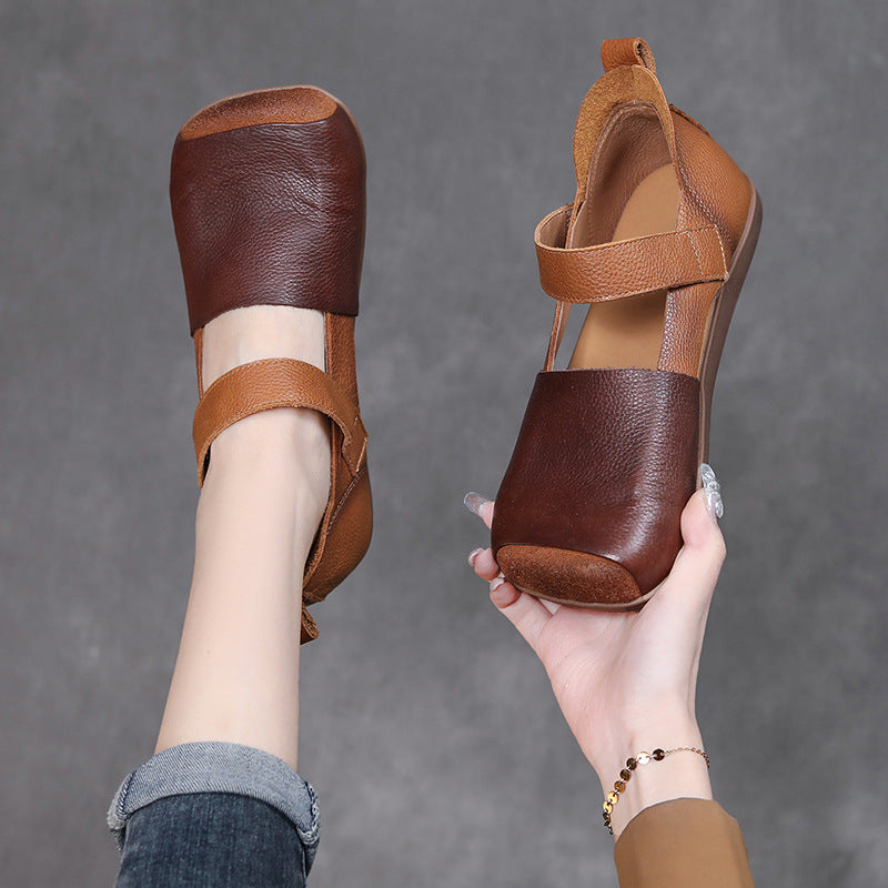 Women's Flat Hollowed Toe Box Color Matching Women's Shoes
