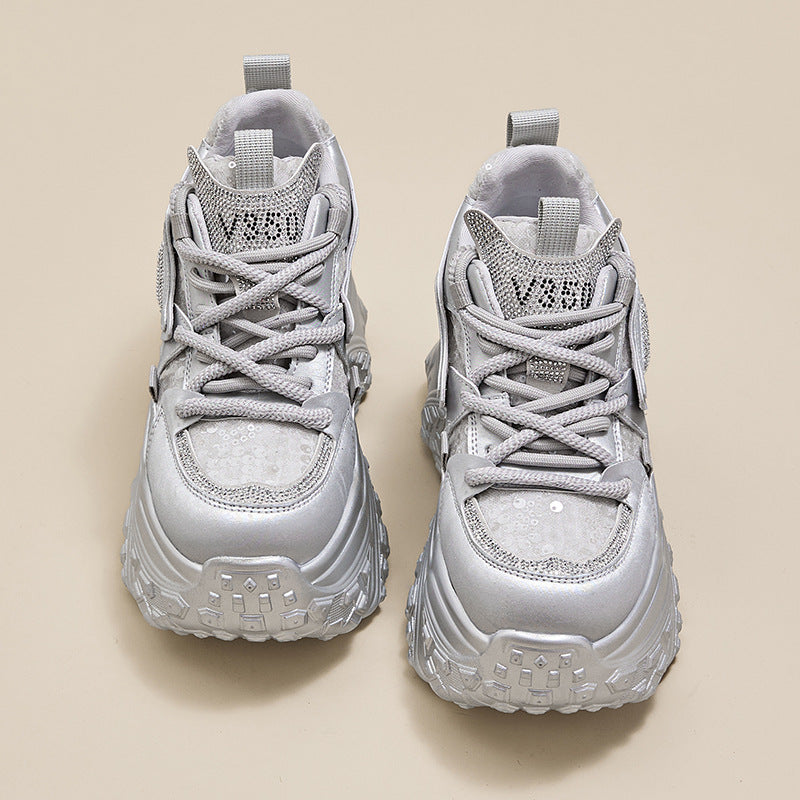 Women's Bottom Sier Dad Spring Breathable Increased Casual Shoes