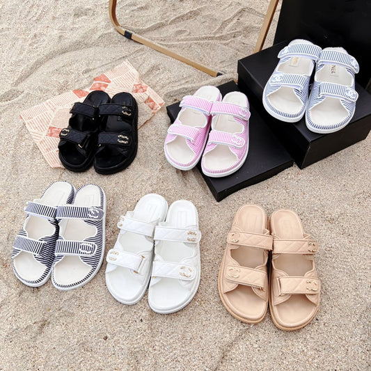 Women's Style Correct Logo Velcro Platform Retro Gel Beach Sandals