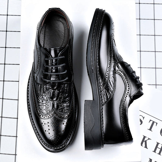 Men's Style Carving Brock Business Formal Wear Leather Shoes