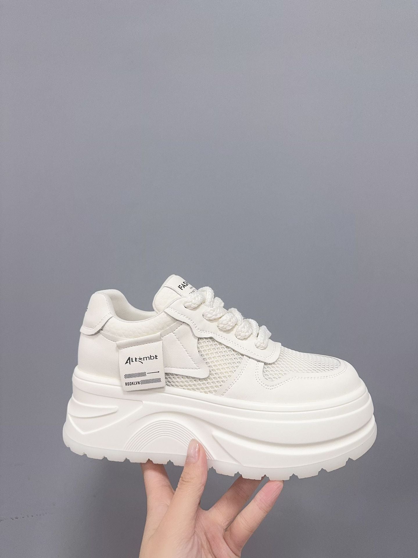 Women's Hidden White Small Size Height Increasing Casual Shoes
