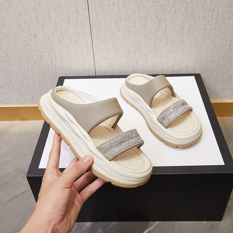 Women's Summer Thick-soled Height Increasing Outdoor High-grade Slippers