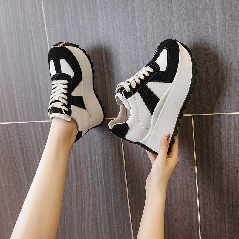 Women's Autumn Platform Height Increasing Insole Korean Women's Shoes