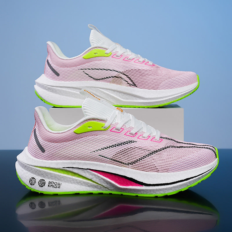 Women's & Men's Red Rabbit Running Breathable Single Mesh Flying Electric Carbon Sneakers