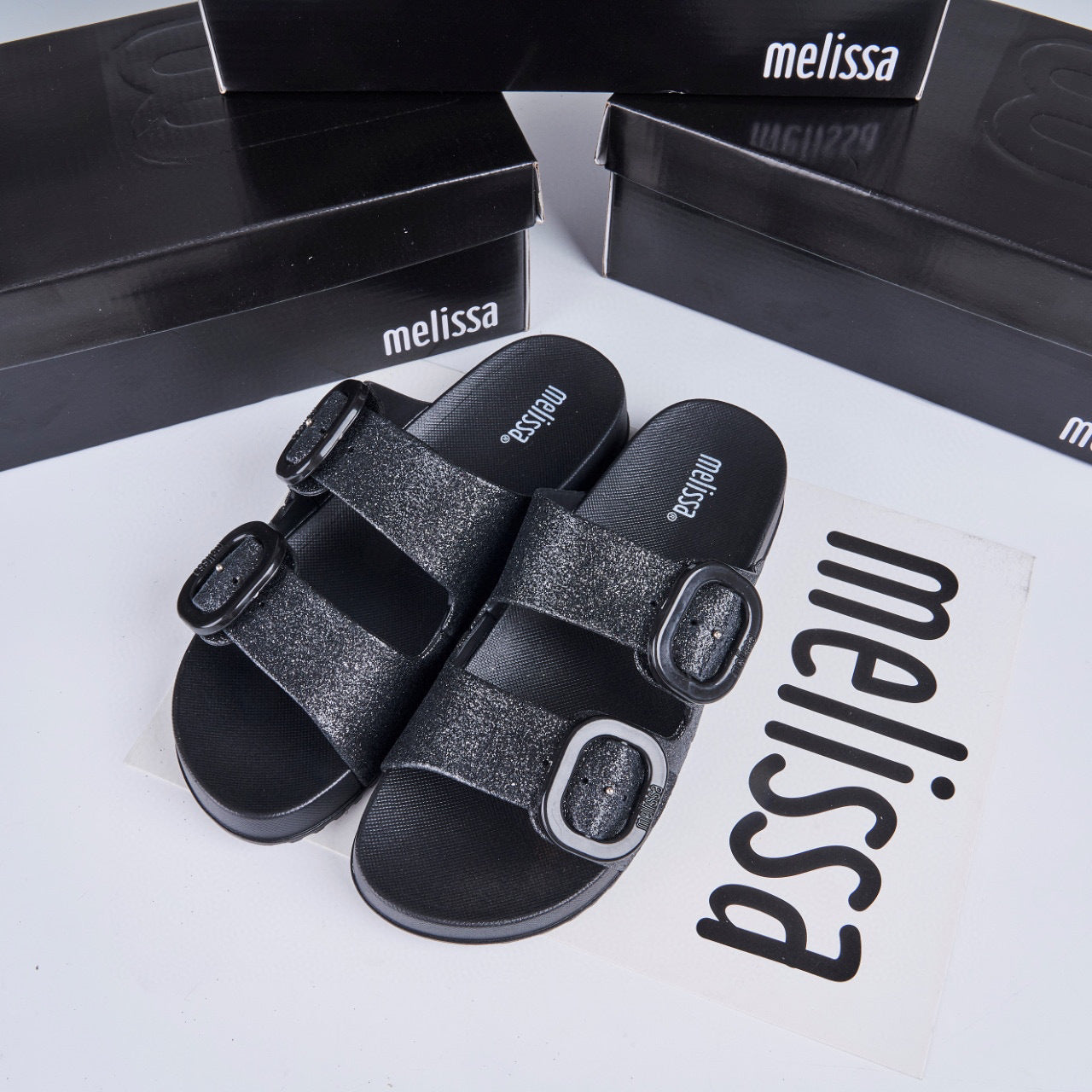 Women's Mei Sha Gel Oval Buckle Shiny Slippers