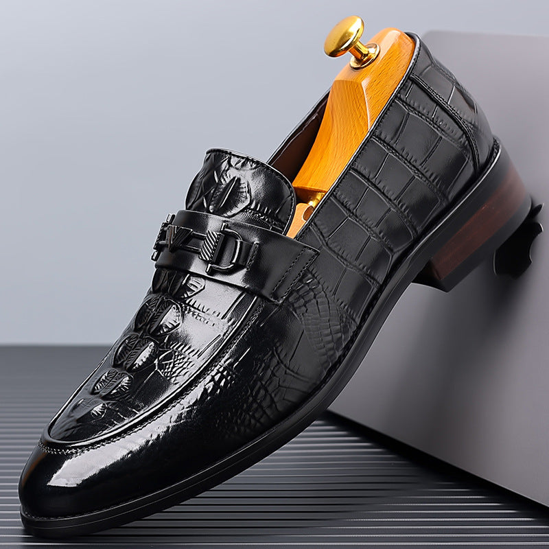Men's Cowhide Business Formal Wear Office British Leather Shoes