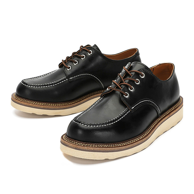Men's British Retro Brown Trendy Board Fashion Leather Shoes