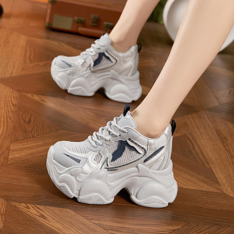 Women's Dad Small Platform Height Increasing Insole Breathable Women's Sports Shoes