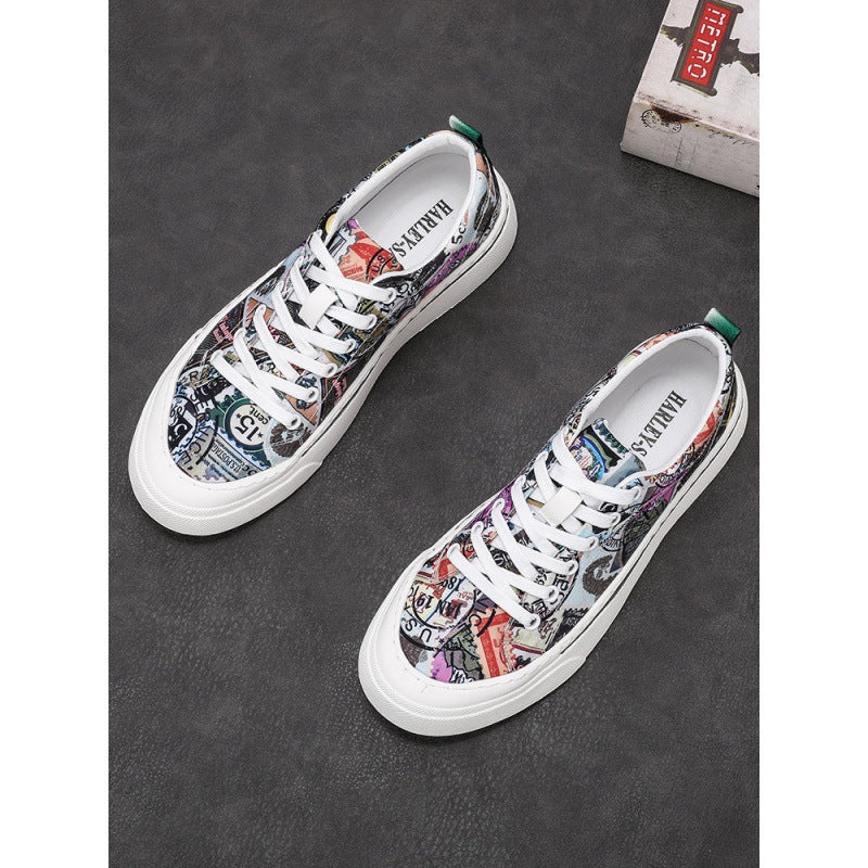 Men's Skate Leisure Cloth Slip-on Trendy Breathable Canvas Shoes
