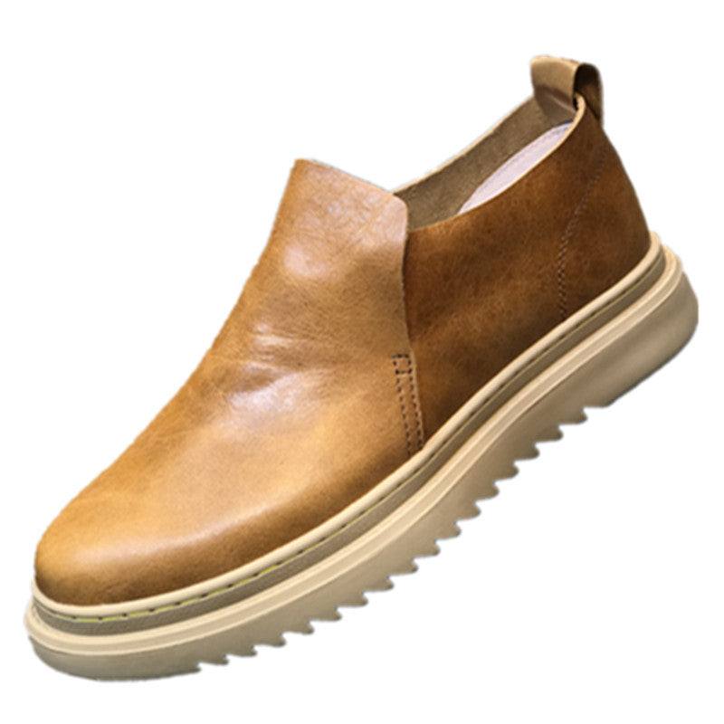 Men's Genuine Retro Polished Slip-on Thin Breathable Loafers