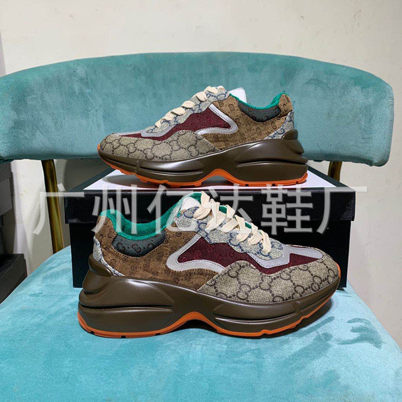 Dad Female Old Flower Fashion Height Increasing Sneakers