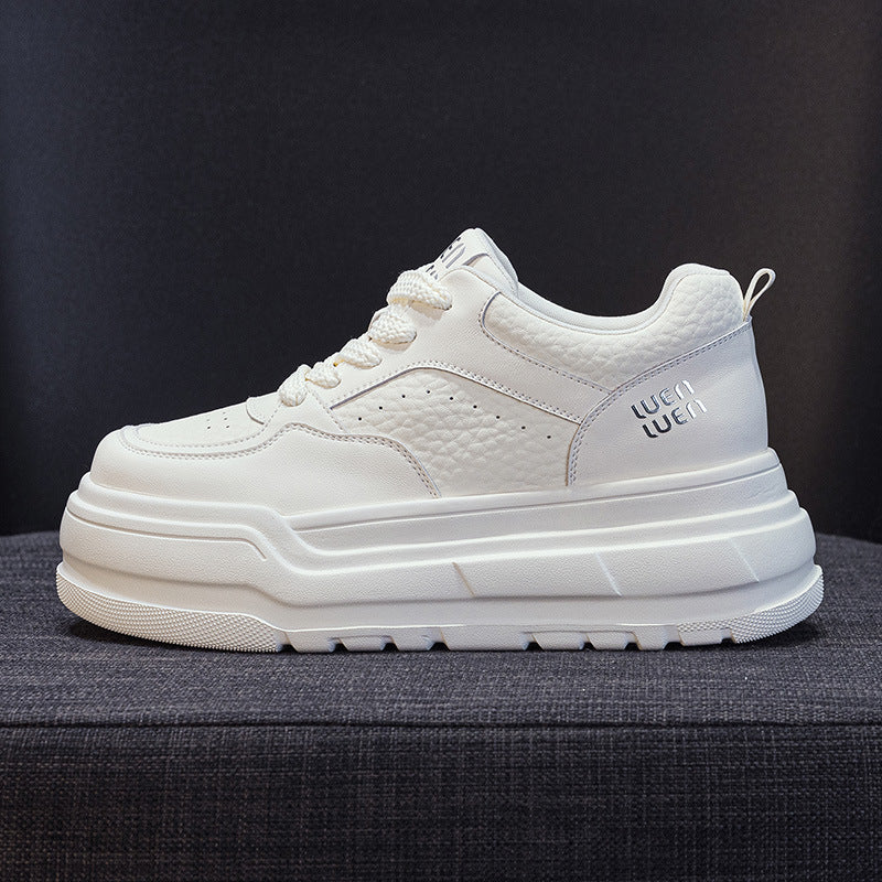 Women's Bottom White Spring Platform Sports Board Casual Shoes