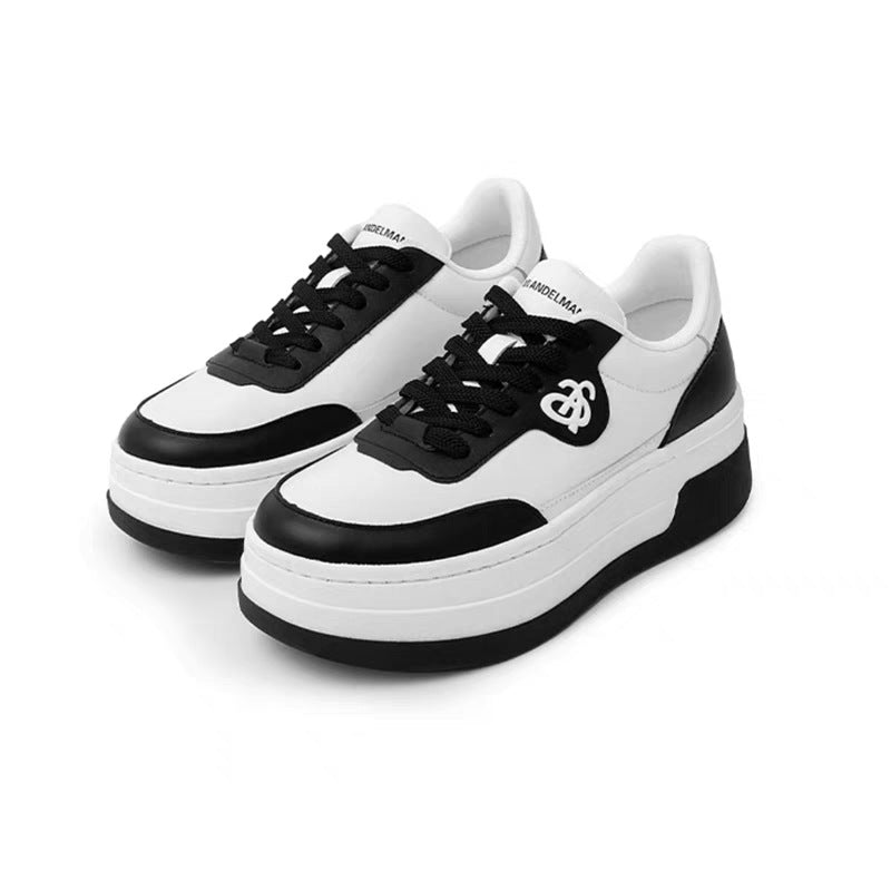 Women's Pair Version Platform White Sports Skate Sneakers