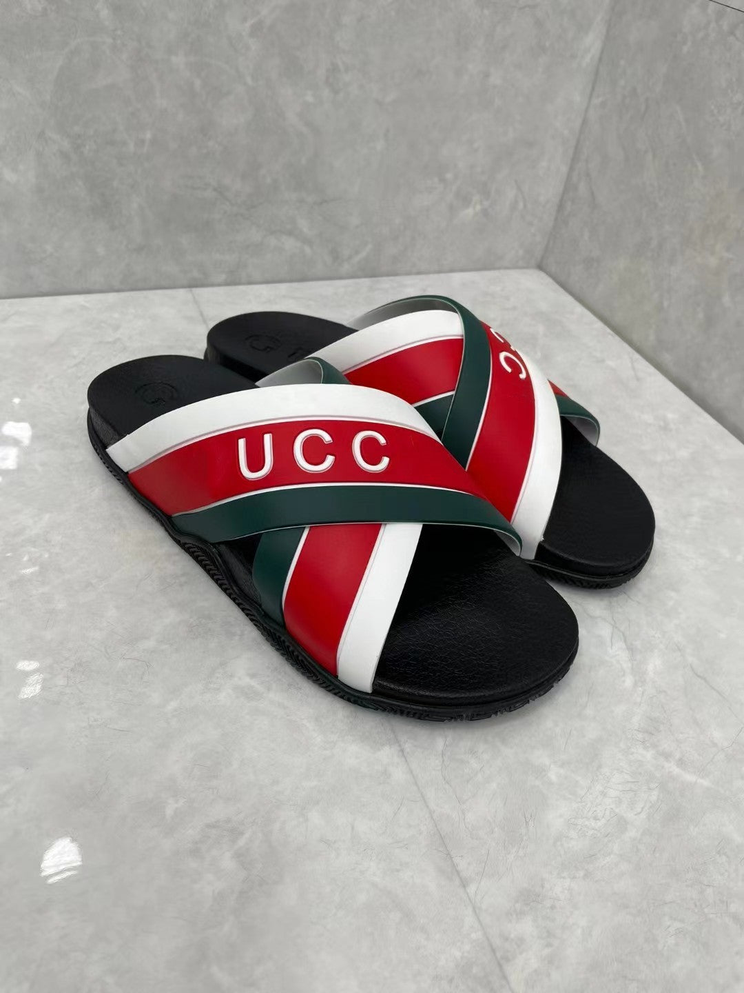 Home Platform Beach Couple Daily Cross Sandals