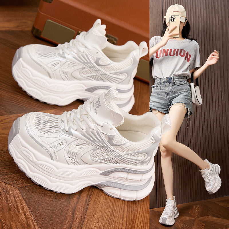 Women's Dad Summer Hollow Mesh Breathable Small Sneakers