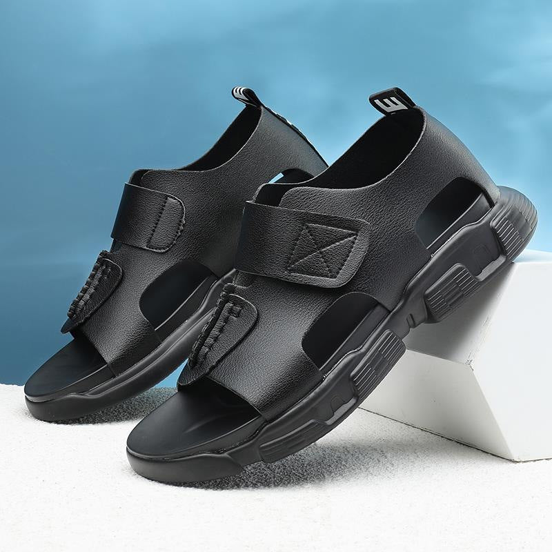 Men's Thick-soled Summer Driving Velcro Open Toe Sandals