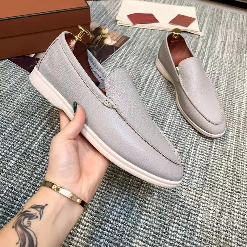 Home Summer Solid Color Low-cut Genuine Viscose Round Casual Shoes