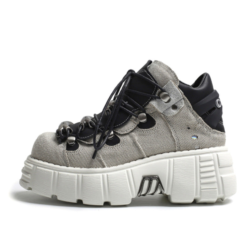 Women's & Men's Retro Spanish Punk Metal Platform Thick Women's Shoes