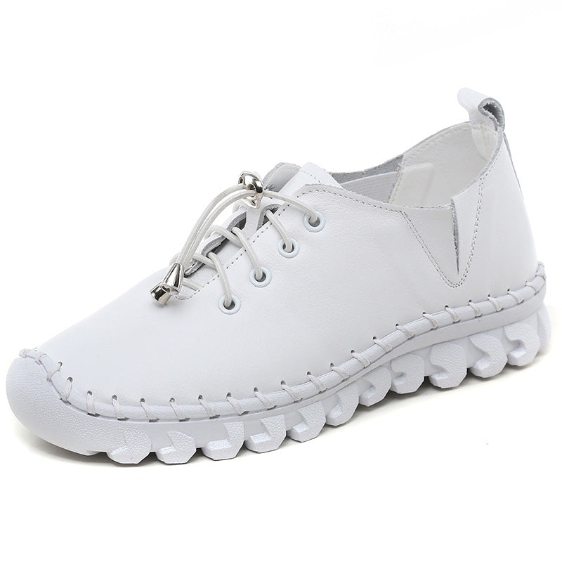 Women's Soft Bottom First Layer Cowhide Mom Casual Shoes