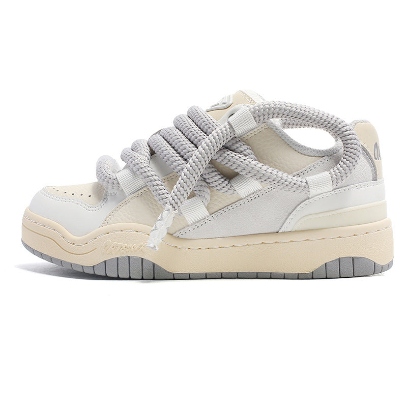 Skateboard White Bread Retro Couple Versatile Sneakers