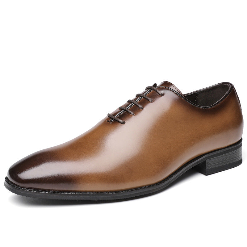 Men's Genuine Pointed Polished Business Formal Wear Leather Shoes