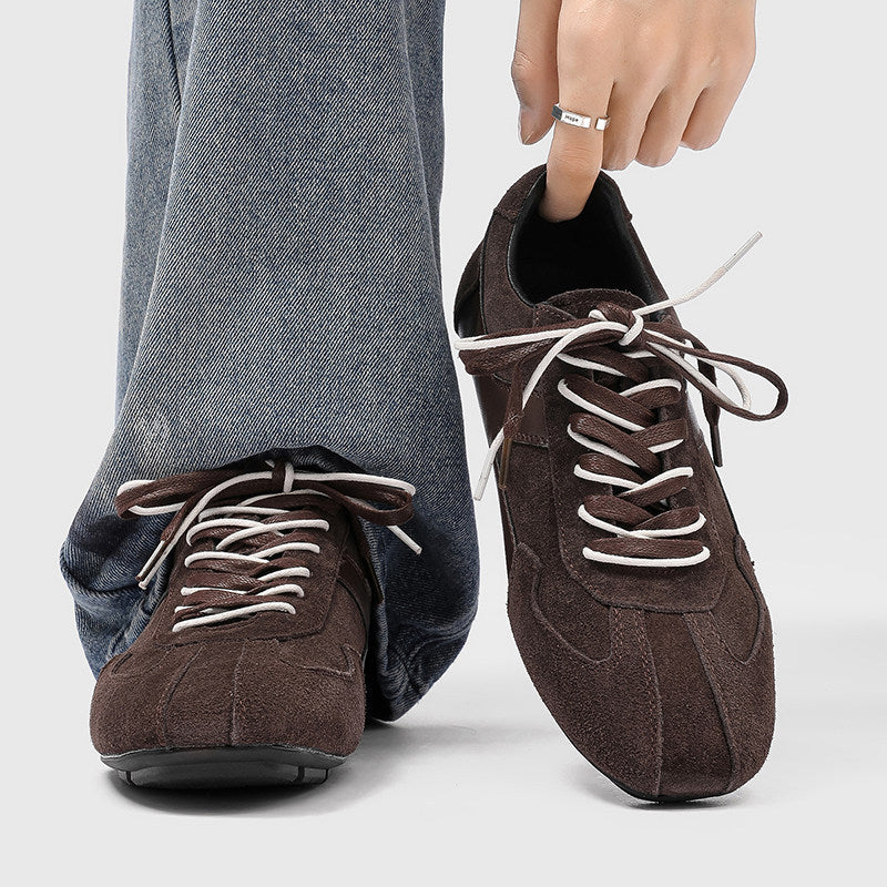 Men's Training Spring Retro Easy Matching Suede Flat Men's Casual Shoes