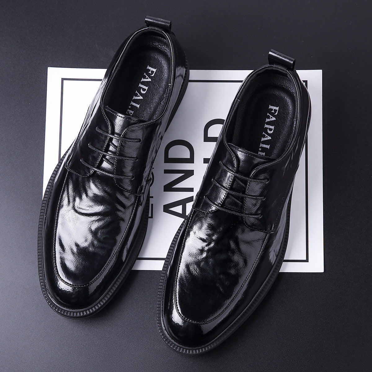 Men's Height Increasing Genuine Breathable British Style Men's Business Leather Shoes