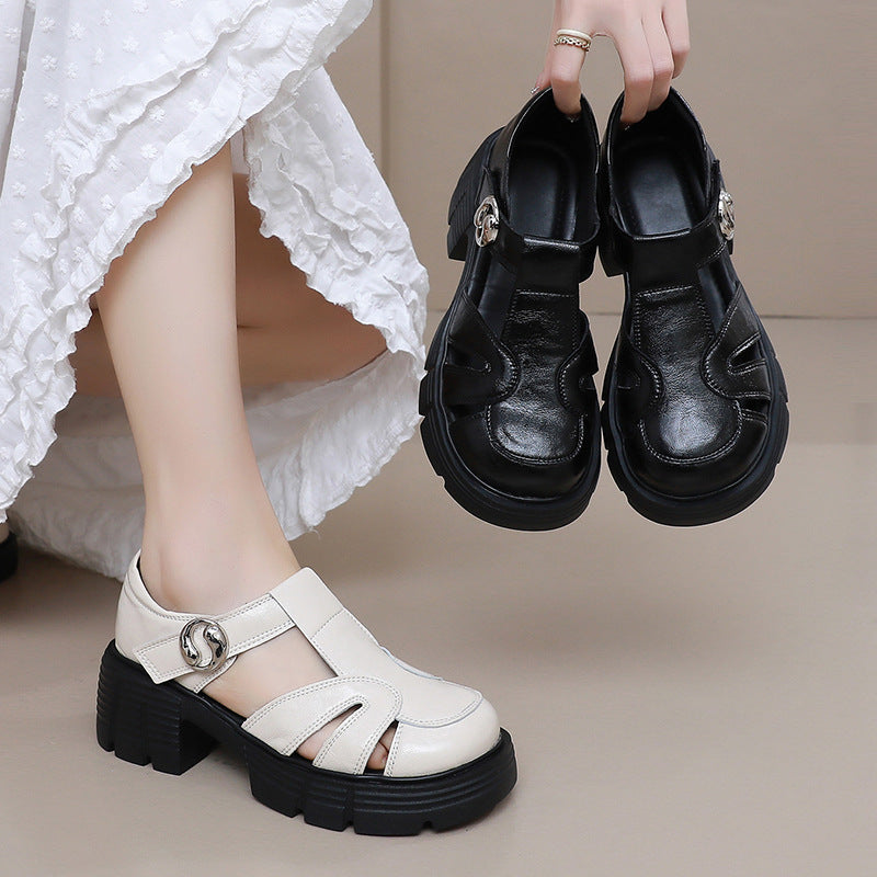 Women's Closed Toe Roman Summer Retro Platform Sandals
