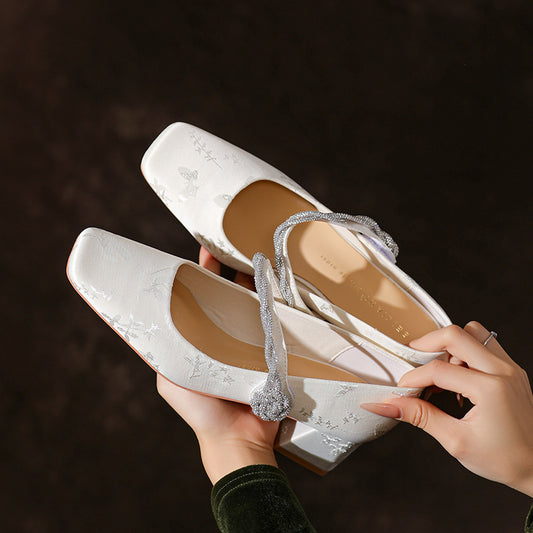 Women's Chinese Embroidery National Style Square Toe Women's Shoes