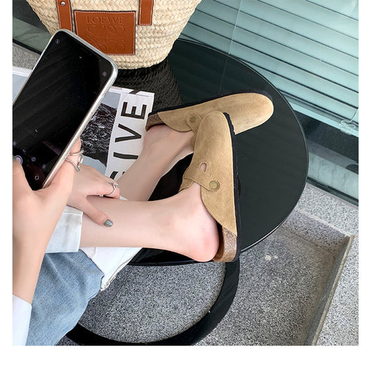 Women's Half Thick Bottom Toe Cap Increased Slippers