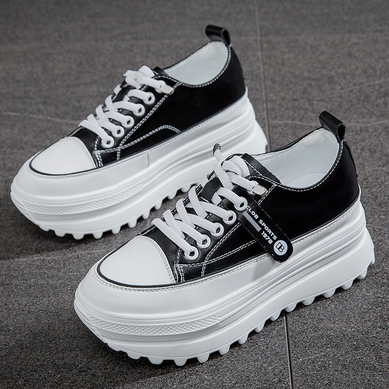 Women's Mesh White Summer Versatile Platform Height Women's Shoes