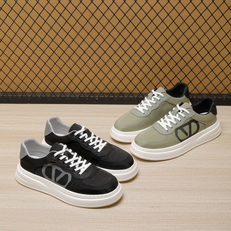 Men's Oversized Breathable Ice Silk Cloth Platform Canvas Shoes