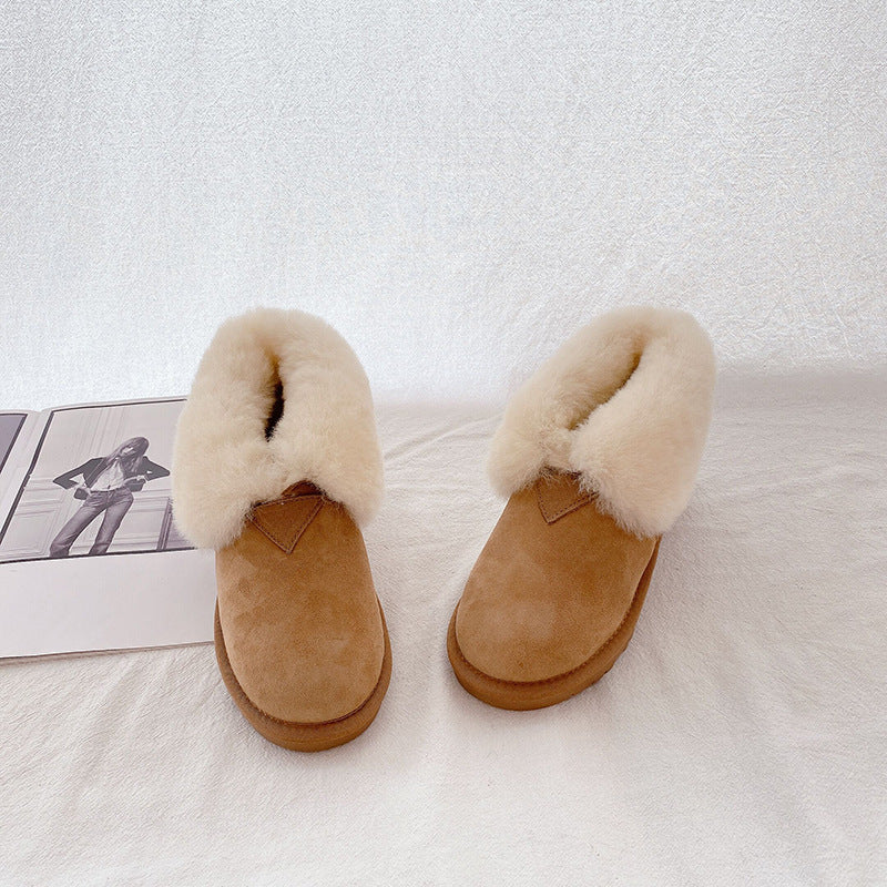 Women's Winter Fur Genuine Warm Female Fashion Snow Boots