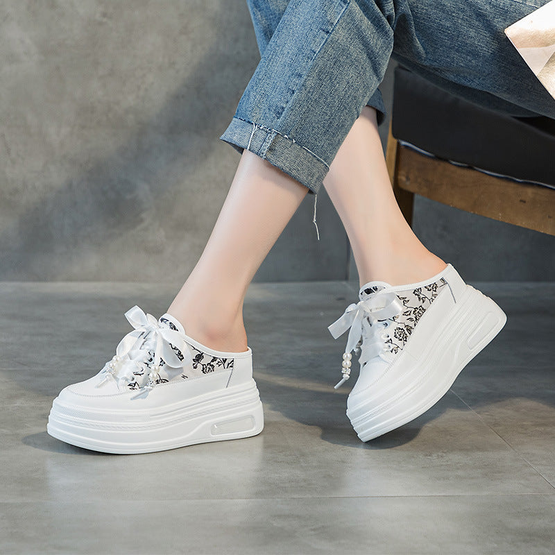 Women's & Men's Wear Mesh Breathable Platform Height Increasing Slippers