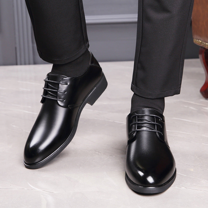 Formal Wear Four Hidden Large Size Men's Business Leather Shoes