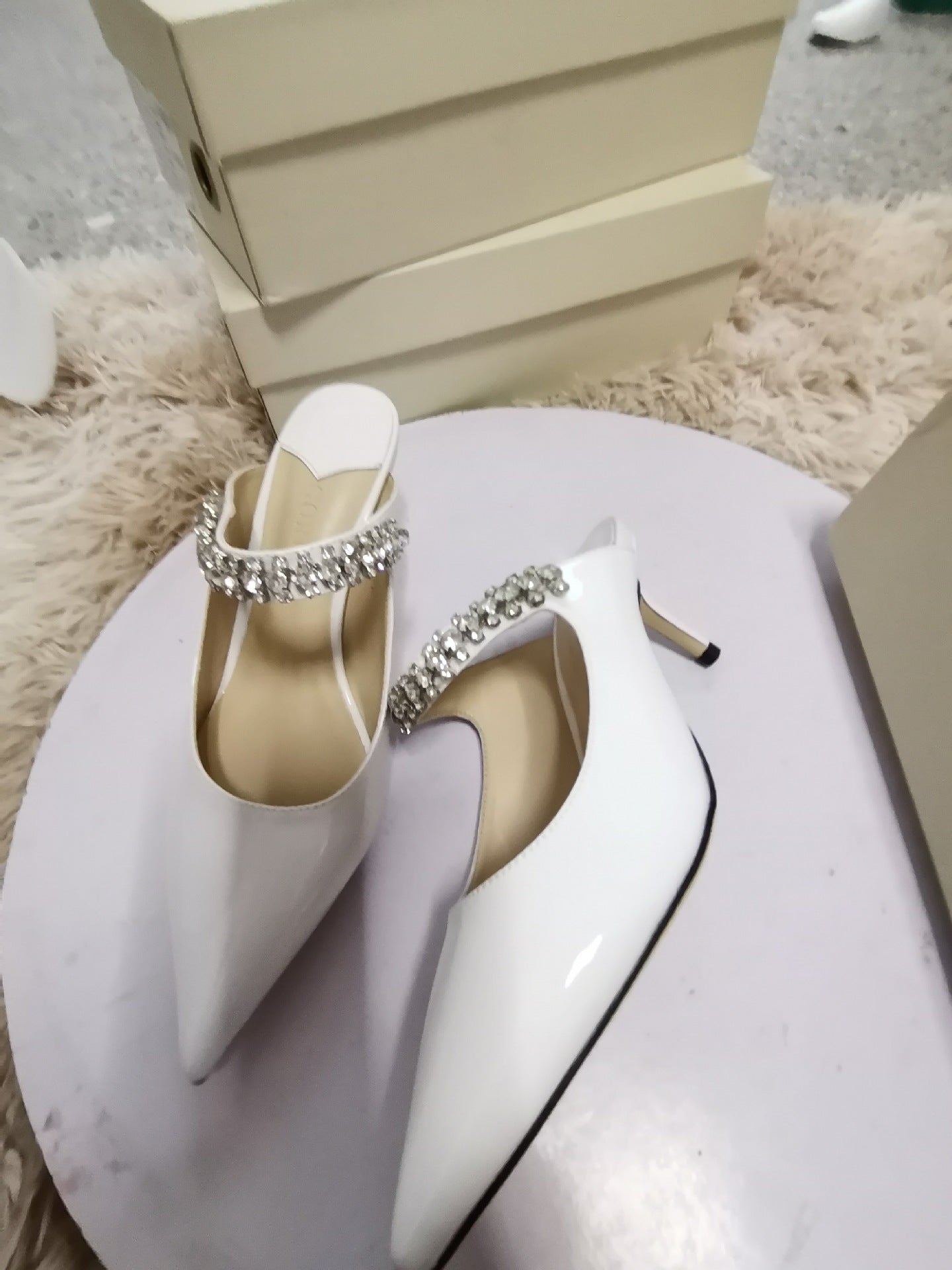 Women's Winter Bridal Wedding Dress Two-way Wear Heels