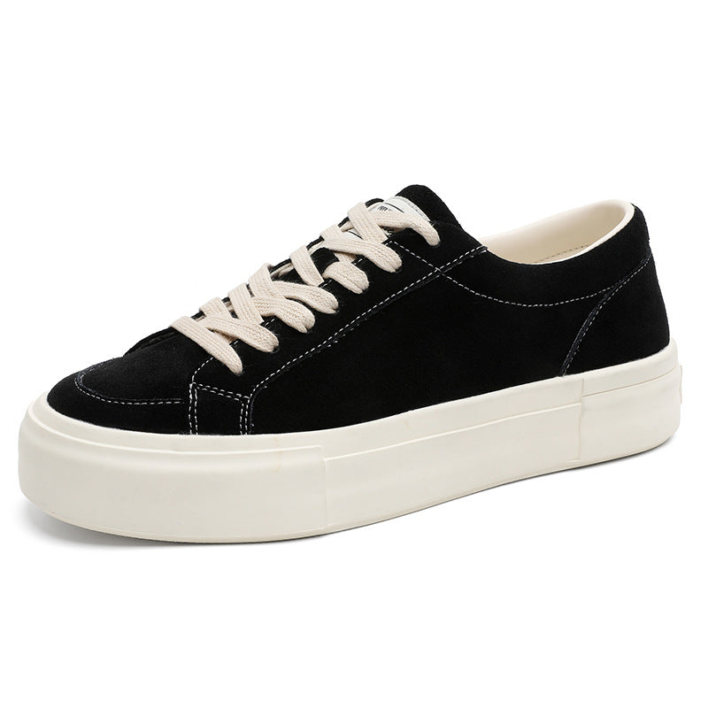 Round Toe Breathable Classic Retro Style Thick Men's Board Shoes