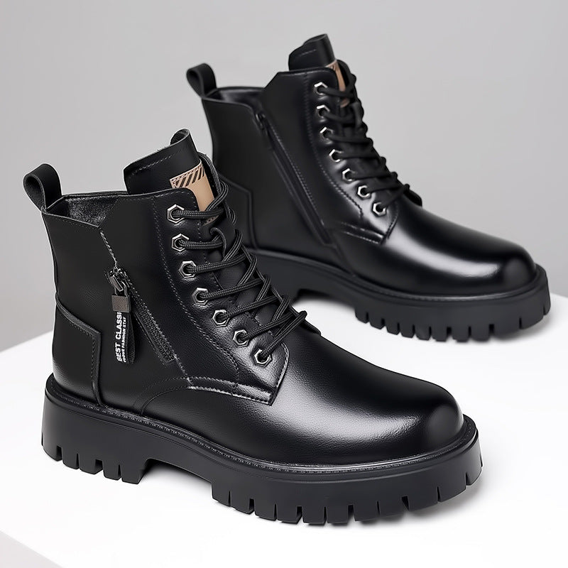 Men's Fashion Cowhide Martin High Top British Boots
