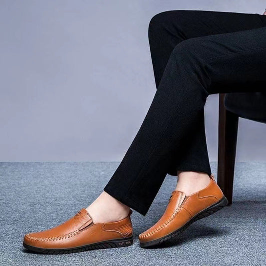 Men's Summer Soft Bottom Wild Business Slip-on Men's Shoes