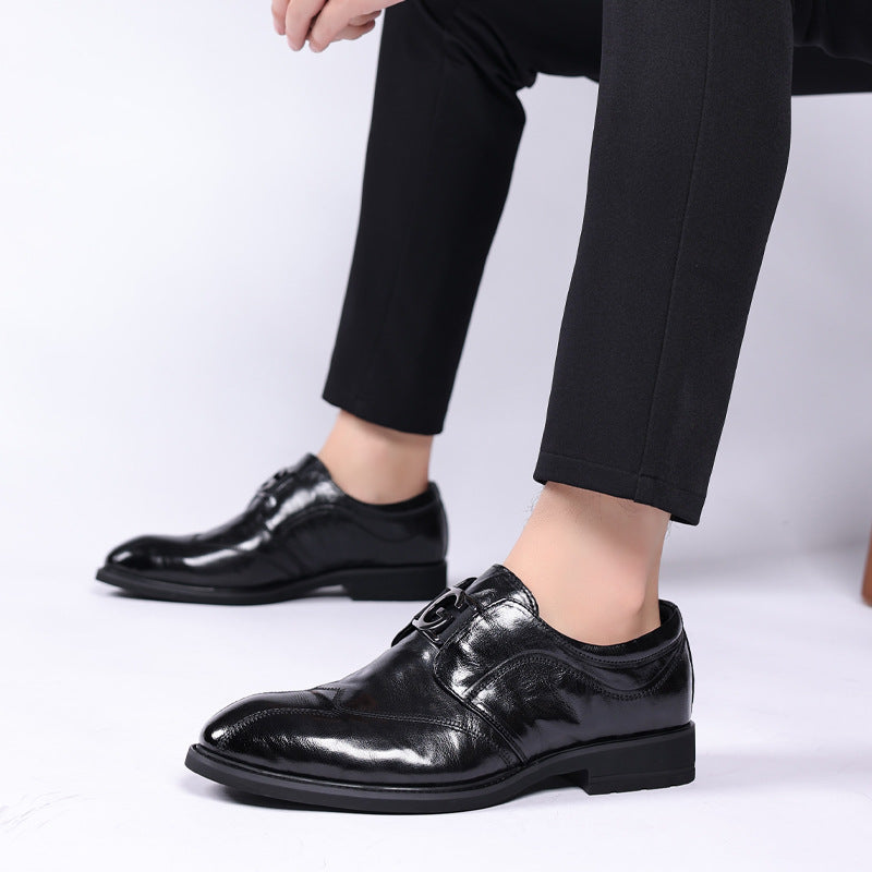 Men's Autumn Formal Business Soft Bottom British Leather Shoes