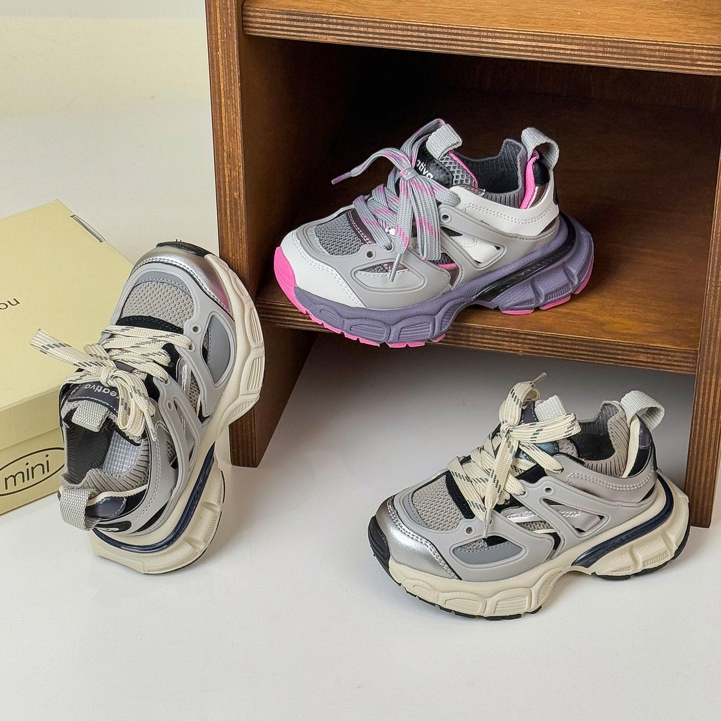 Children's Clearance Sale Fashion Trend Elastic Breathable Kid's Sneakers