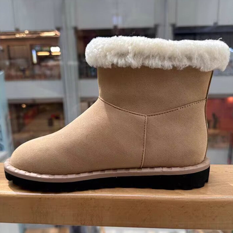 Women's Double Face Wool Bootie Thick Bottom Thickening Snow Boots