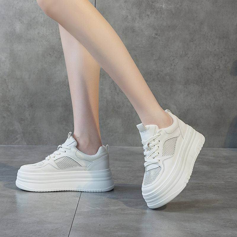 Women's White Summer Breathable Mesh Lightweight Soft Casual Shoes