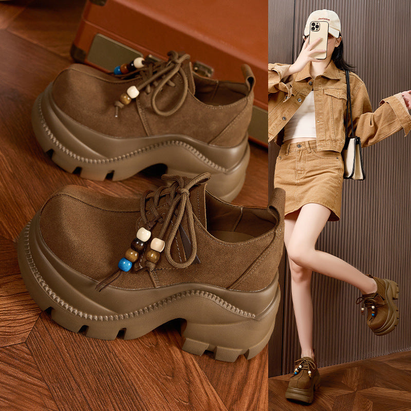 Women's Kangaroo Small Height Increasing Insole Soft Casual Shoes