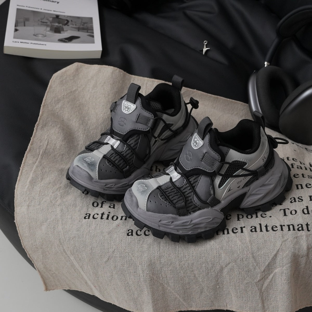 Unique Trendy Retro Clunky Spring Boys Kid's Sneakers