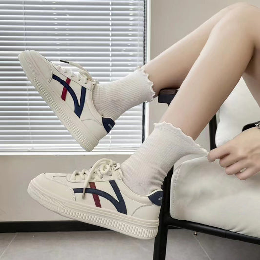 Women's Summer Breathable White Flat Versatile Lightweight Casual Shoes