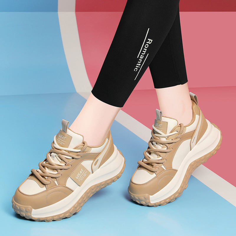 Women's Dad Thick Bottom Spring Surface Lightweight Sneakers