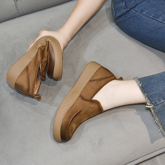 Women's Round Toe Comfortable Slip-on Flat Matte Loafers