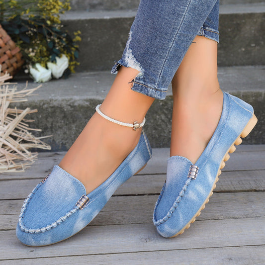 Women's Plus Size Denim Low-cut Slip-on Casual Shoes