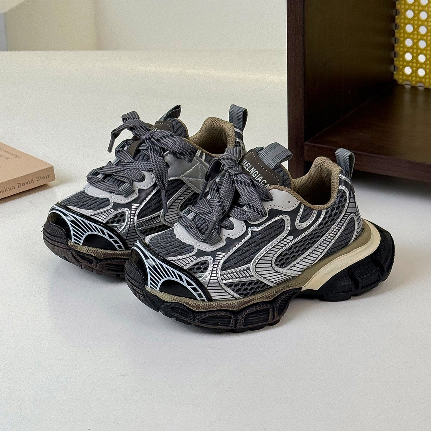 Children's Dad Spring Trendy Boys Fashionable Brushed Kid's Sneakers